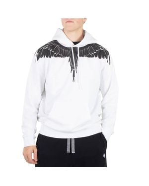 Marcelo Burlon Logo Print Pullover Hoodie - White