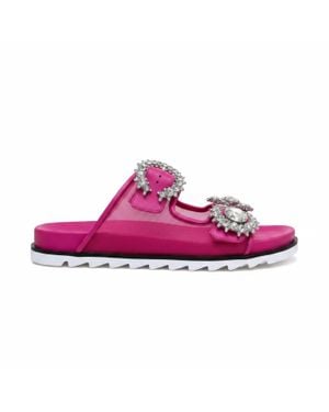 Bibi Lou Biarritz Open Toe Slides - Purple