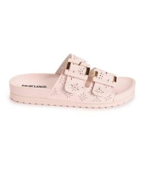 Muk Luks Grand Cayman Perforated Sandals - Pink