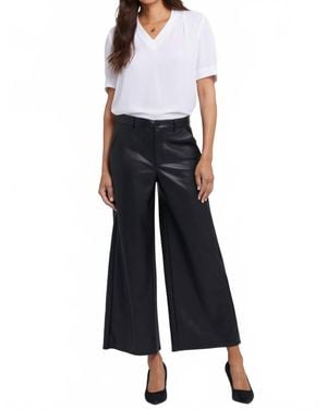 NYDJ Vegan Stretch Leather Morgan Trouser Pants - Blue