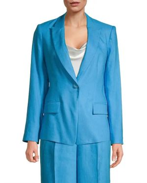 MILLY Avery Linen Blazer - Blue