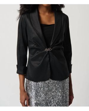 Joseph Ribkoff Taffeta Fitted Blazer - Black