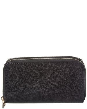 Persaman New York Xenia Zip Leather Continental Wallet - Black