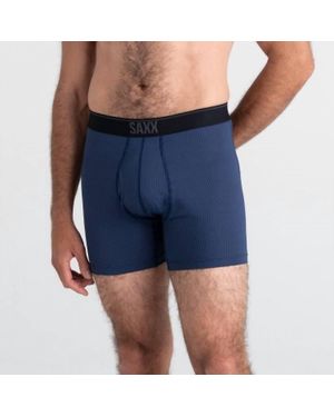Saxx Underwear Co. Quest Quick-Dry Mesh Boxer Brief - Blue