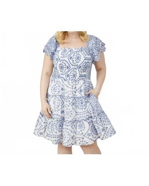 Hayden LA Going Coastal Ruffle Dress - Blue