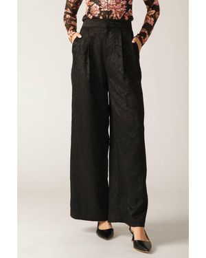 TRUEDAMES Elegant Essence Woven Pants - Black