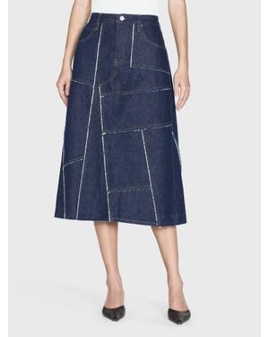FRAME Patchwork Skirt - Blue