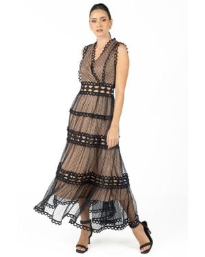 Akalia Serena Lace Maxi Dress - White