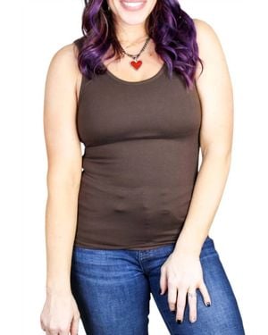 Phierce Fashions Smoothing Brami Tank Top - Black