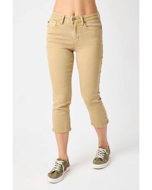 Judy Blue Capri Denim Pants - Natural