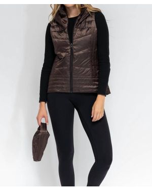 Anorak Stitched Fashion Vest - Black