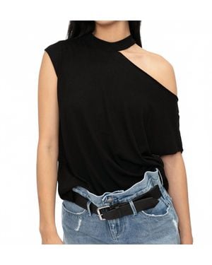 RTA Axel Cotton Cashmere Top - Black