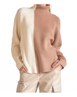 Elan Turtle Neck Sweater - Natural