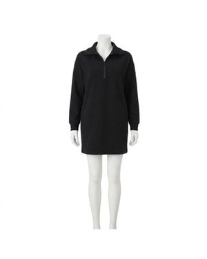 Spanx Air Essentials Half Zip Dress - Black