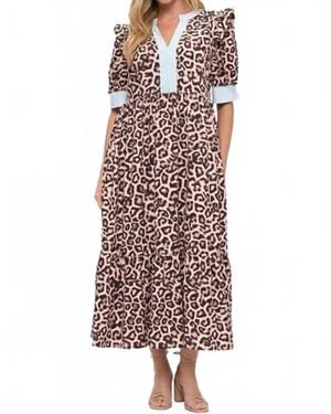 Beeson River Baby Doll Midi Dress - Multicolor