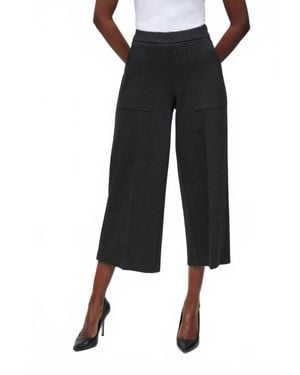 Joseph Ribkoff Heavy Knit Pull-On Culotte Pant - Black