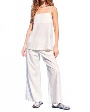 illa illa Riverlynn Squareneck Top And Wide-Leg Pants Set - White