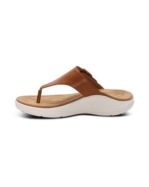 Aetrex Donna Thong Sandal - Brown