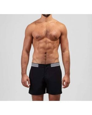 Ron Dorff Urban Snap Button Swim Shorts - Black