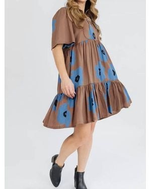 Mata Traders Adelaide Tiered Mini Dress - Blue