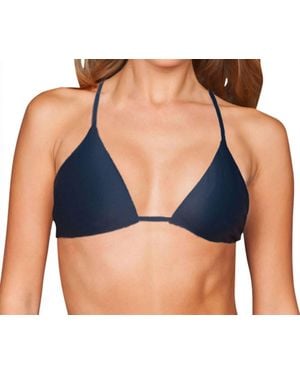 Stone Fox Triangle Bikini Top - Blue