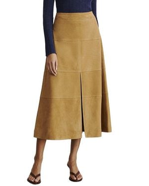 Tanya Taylor Hudson Suede Skirt - Natural