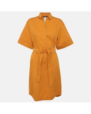 Weekend by Maxmara Satin Belted Midi Dress - Orange