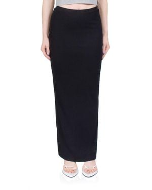 ÉTERNE Emma Butter Rib Skirt - Black