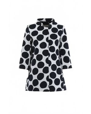 Herno Polka-Dot Coated Cotton Blend Jacket - Black