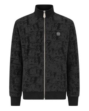 Philipp Plein Tracksuit Jacket All-Over Dollar - Black