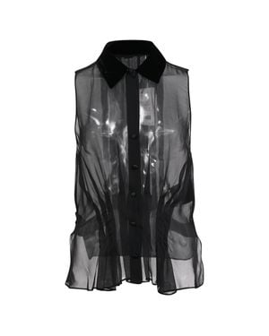 Alexander Wang Sheered Sleeveless Blouse - Black