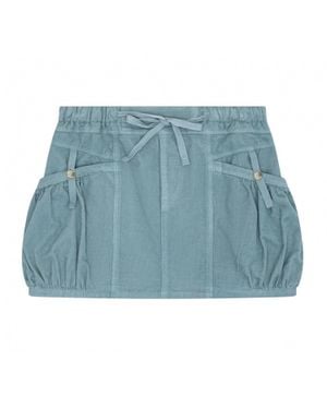 Tenly Girl's Corduroy Utility Skirt - Blue