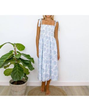Erica Wilson Endless Summer Dorothy Midi Dress - Blue