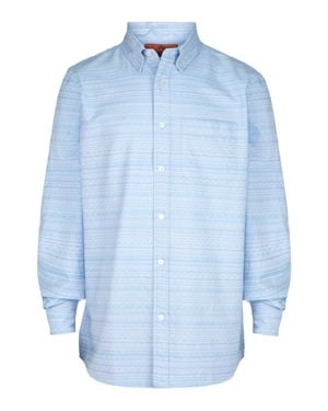 Missoni Chevron-Pattern Long-Sleeve Button-Down Shirt - Blue