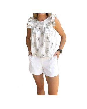 Brooke Wright Charlie Top - White
