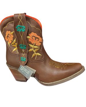 Dingo Embroidered Bootie - Brown