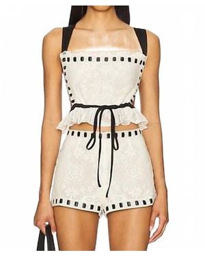 For Love & Lemons Charlotte Top - White