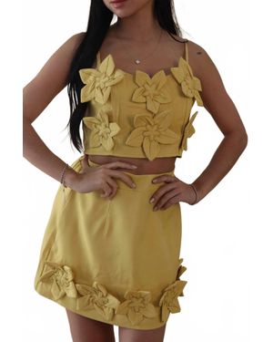Sundayup Ellie Crop Top And Mini Skirt Set - Green