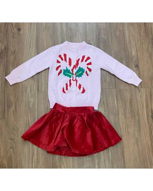 Lulu Bebe Girl's Cindy Sweater - Red