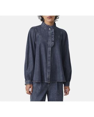 Suncoo Lively Ruffle Top - Blue