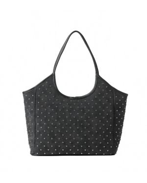 Haute Shore Isla Studded Suede Tote Bag - Black