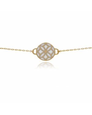 Georgina Jewelry Signature Flower Mother Pearl Necklace - Metallic