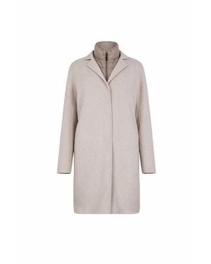 Moorer Notched Panel Layered Overcoat - Multicolor