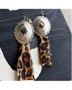 Rowdy Crowd Concho Rodeo Earrings - Blue