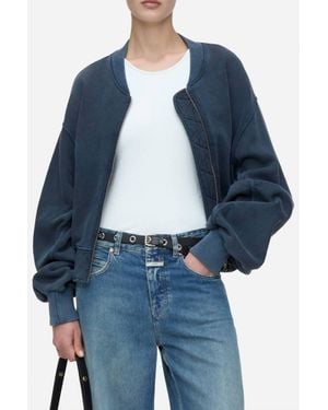 Closed Sweatshirt Bomber Jacket - Blue