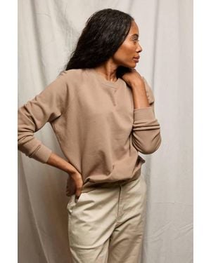 PERFECTWHITETEE Alexi French Terry Sweatshirt - Brown