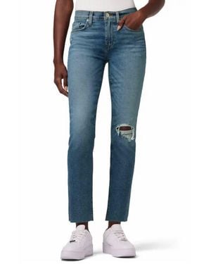 Hudson Jeans Nico Mid Rise Straight Ankle Jeans - Blue