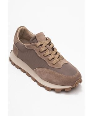 Forever & Always Shoes Amanda Leather Sneakers - Brown