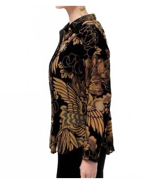 Johnny Was The Audrey Shirt With Shirttail Hem - Black