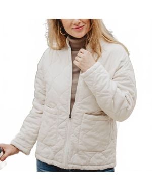 Katydid Quilted Puffer Jacket - Gray